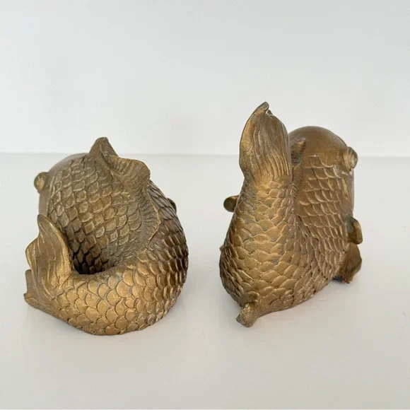 Gold Fish Figurines | Vintage-Inspired Home Decor Accents - Picture 3 of 12